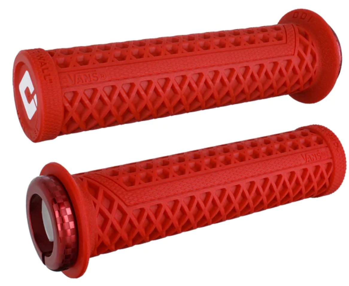 Vans, v2.1 Lock-On ,MTB , Closed End ,135mm, Wht/Red w/ Red